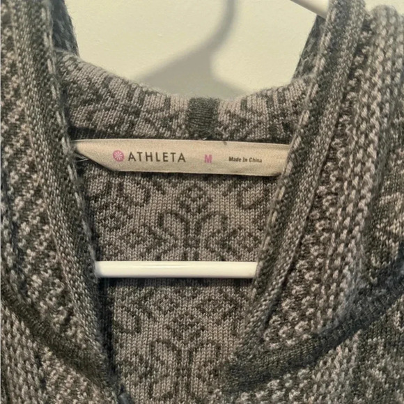 Athleta spooner summit fair isle Nordic hoodie zipper sweater jacket - Picture 7 of 9